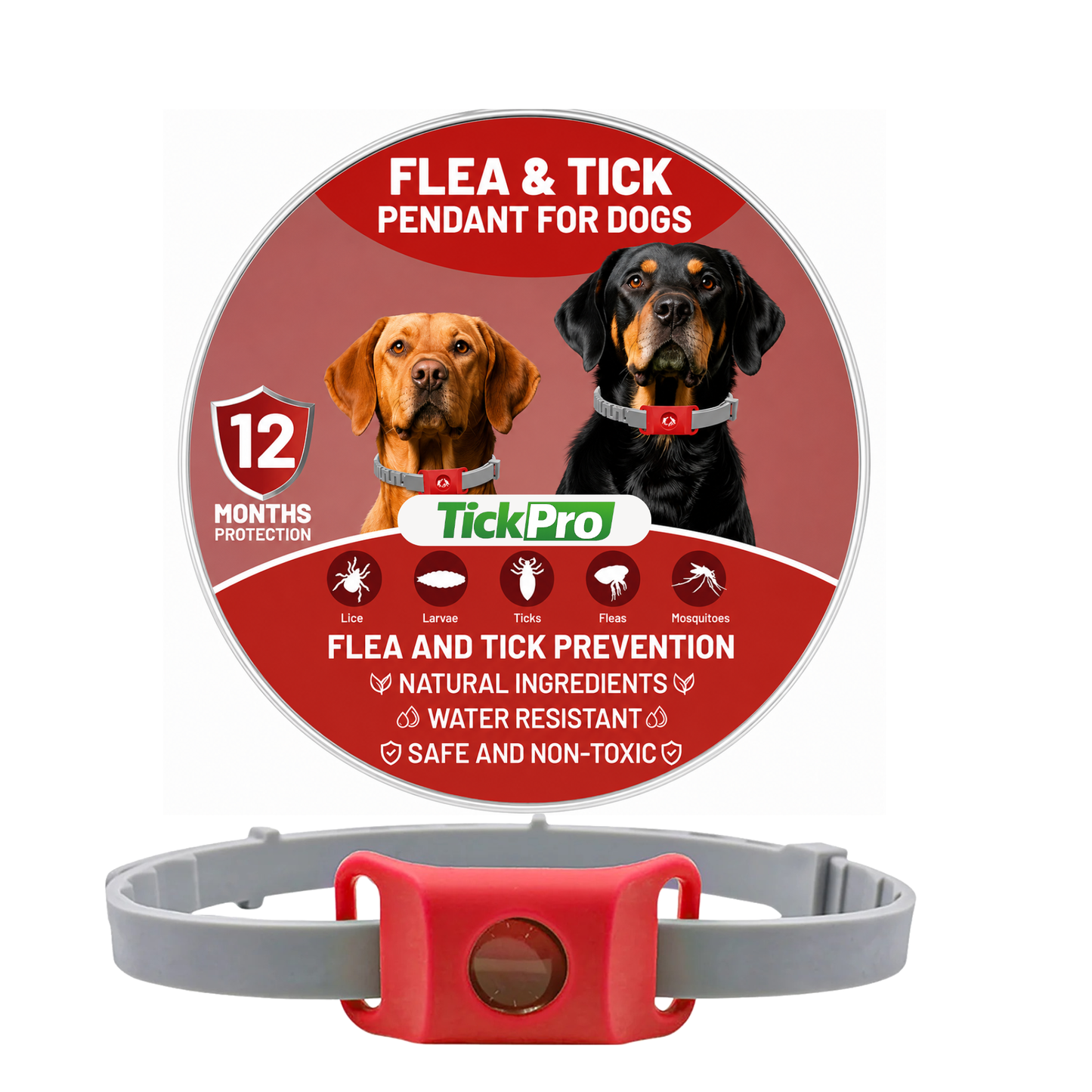 TickPro™ - 12 Months Natural Flea and Tick Tags for Dogs